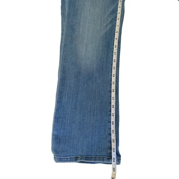 AYR Jeans Womens 31S Blue The Pop Straight Leg High Rise Stretch Cropped Denim - Picture 6 of 9